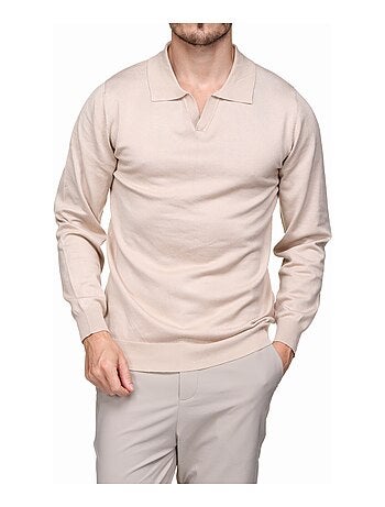 Camisola elegante com gola com fecho - Frilivin