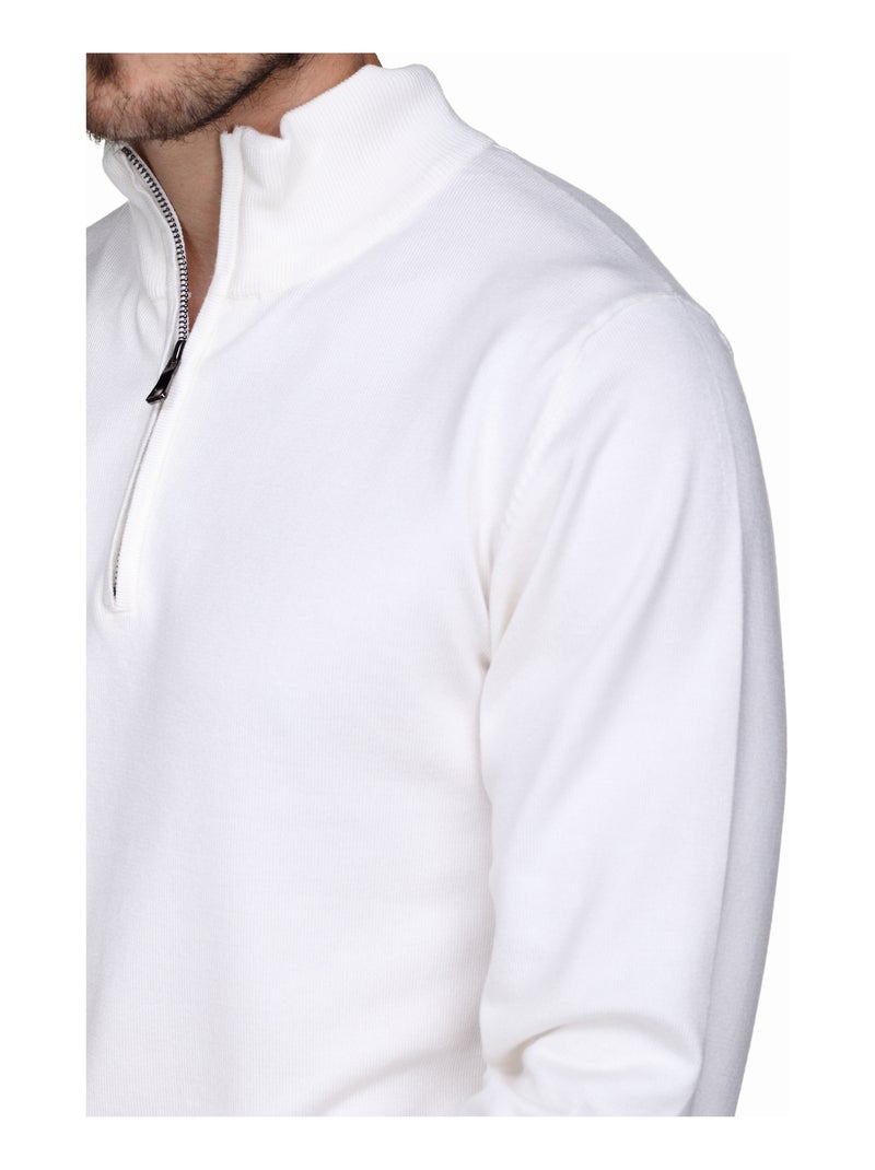 Camisola elegante com gola de camionista - Frilivin Branco - Kiabi