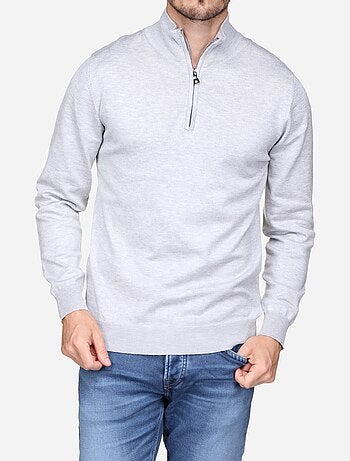 Camisola elegante com gola de camionista - Frilivin