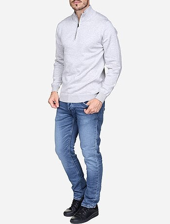 Camisola elegante com gola de camionista - Frilivin