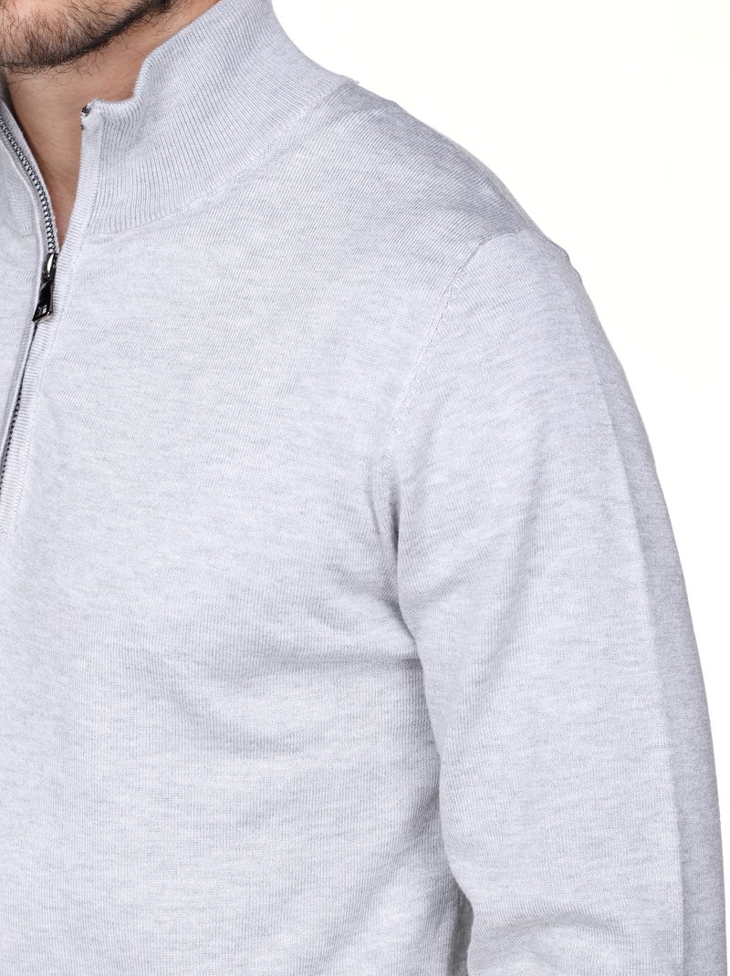 Camisola elegante com gola de camionista - Frilivin Cinza - Kiabi
