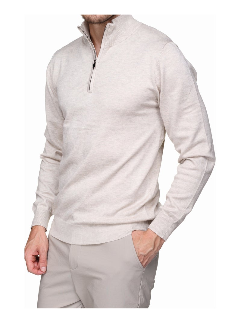 Camisola elegante com gola de camionista - Frilivin Creme - Kiabi