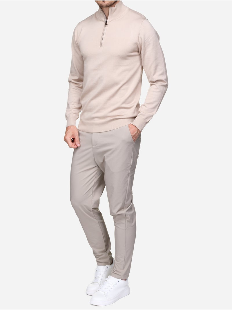 Camisola elegante com gola de camionista - Frilivin Damasco - Kiabi