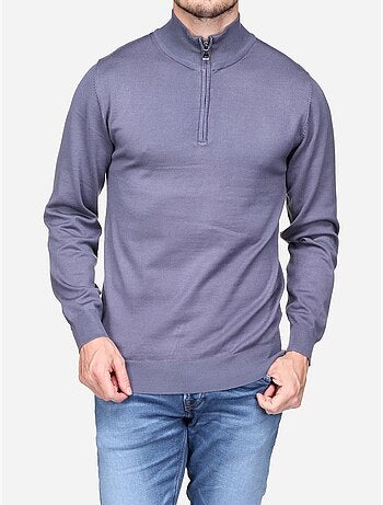 Camisola elegante com gola de camionista - frilivin