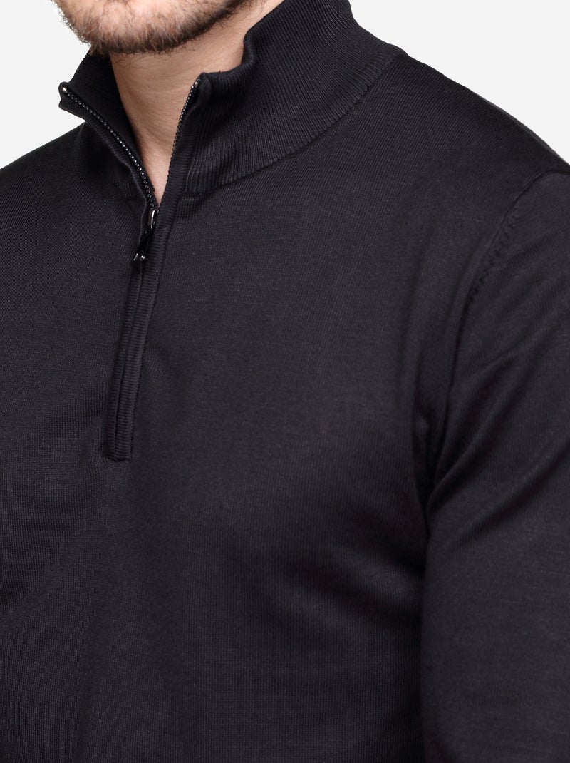 Camisola elegante com gola de camionista - Frilivin Preto - Kiabi