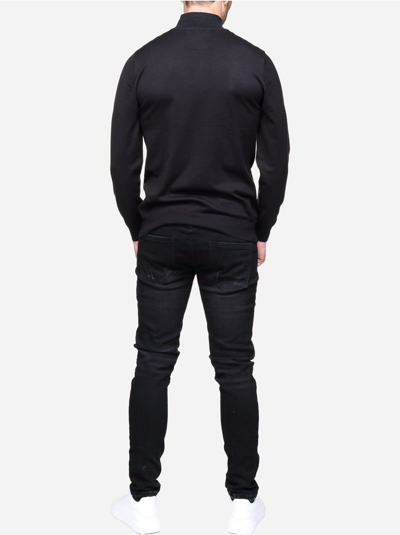 Camisola elegante com gola de camionista - Frilivin Preto - Kiabi