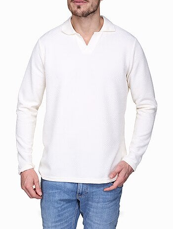 Camisola elegante com gola em V - Frilivin