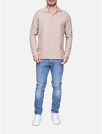 Camisola elegante com gola em V - Frilivin