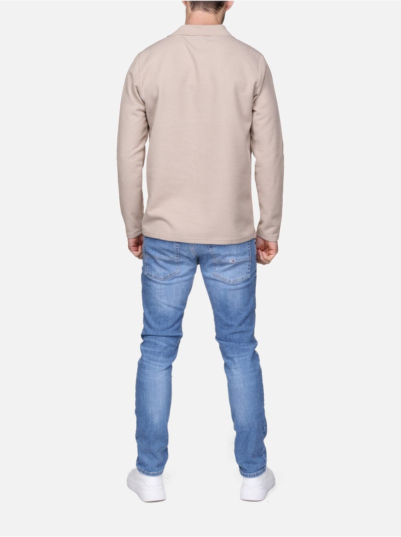 Camisola elegante com gola em V - Frilivin Creme - Kiabi