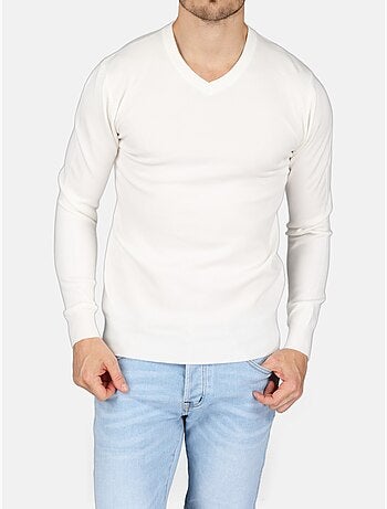 Camisola elegante com gola em V - Kenzarro