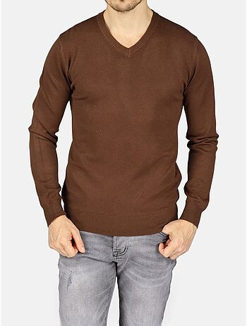 Camisola elegante com gola em V - Kenzarro