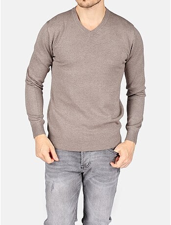 Camisola elegante com gola em V - Kenzarro