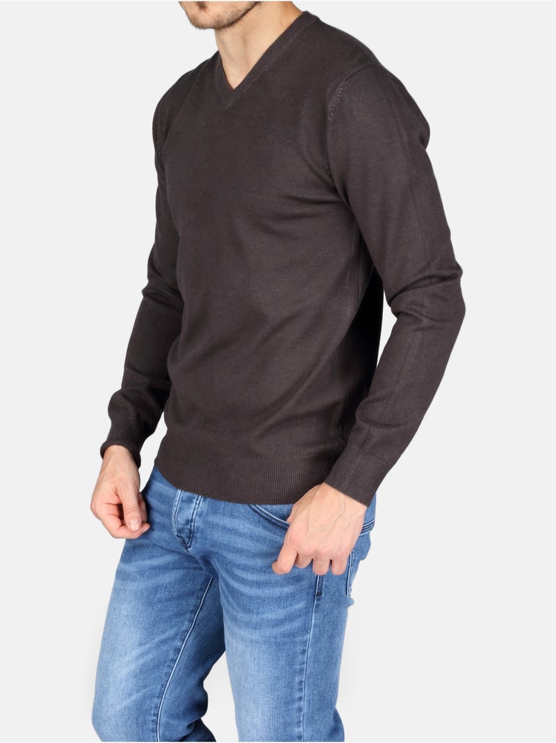Camisola elegante com gola em V - Kenzarro Cinza escuro - Kiabi