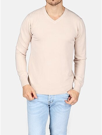 Camisola elegante com gola em V - Kenzarro