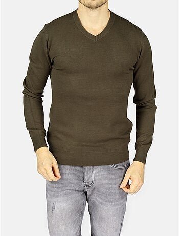 Camisola elegante com gola em V - Kenzarro