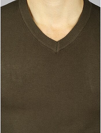 Camisola elegante com gola em V - Kenzarro