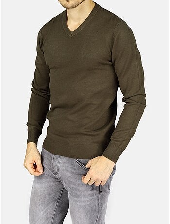 Camisola elegante com gola em V - Kenzarro