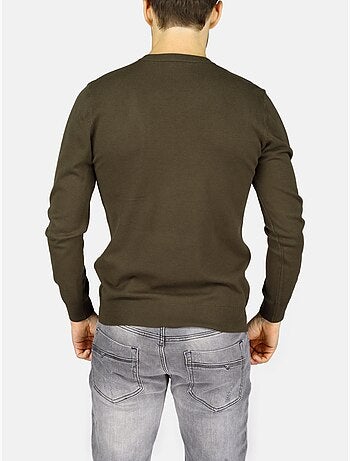 Camisola elegante com gola em V - Kenzarro