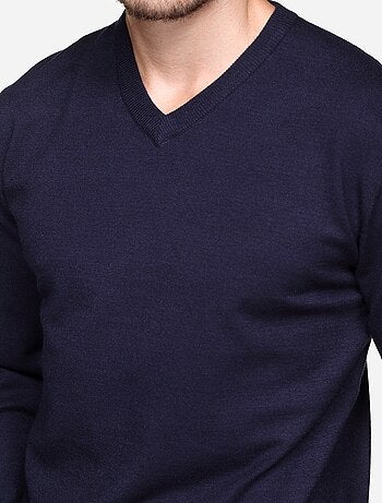 Camisola elegante com gola em V - Yves Enzo