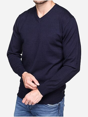 Camisola elegante com gola em V - Yves Enzo