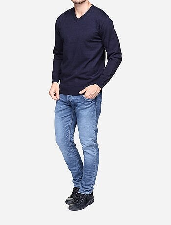 Camisola elegante com gola em V - Yves Enzo