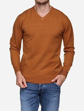 Camisola elegante com gola em v - yves enzo