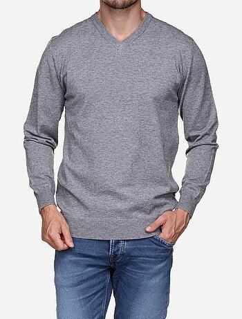 Camisola elegante com gola em V - Yves Enzo