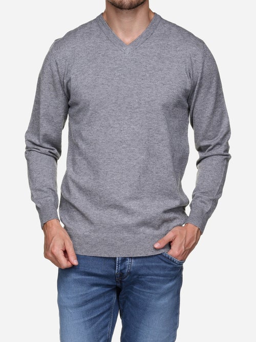 Camisola elegante com gola em V - Yves Enzo - Kiabi Camisola elegante com gola em V - Yves Enzo - Kiabi