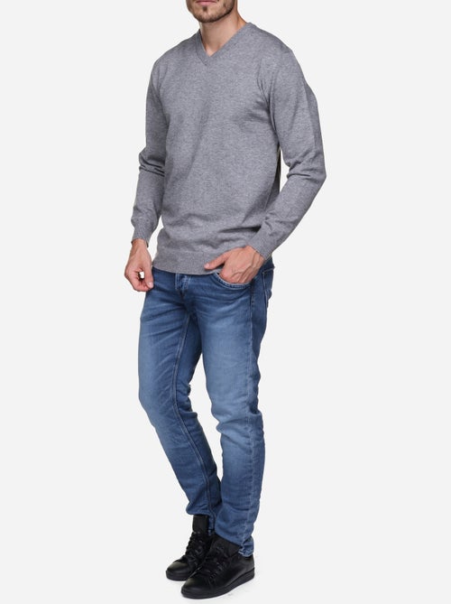 Camisola elegante com gola em V - Yves Enzo - Kiabi Camisola elegante com gola em V - Yves Enzo - Kiabi