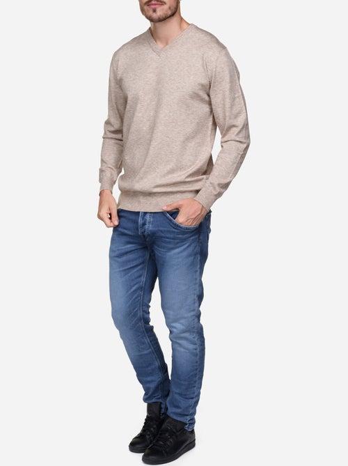 Camisola elegante com gola em V - Yves Enzo - Kiabi Camisola elegante com gola em V - Yves Enzo - Kiabi