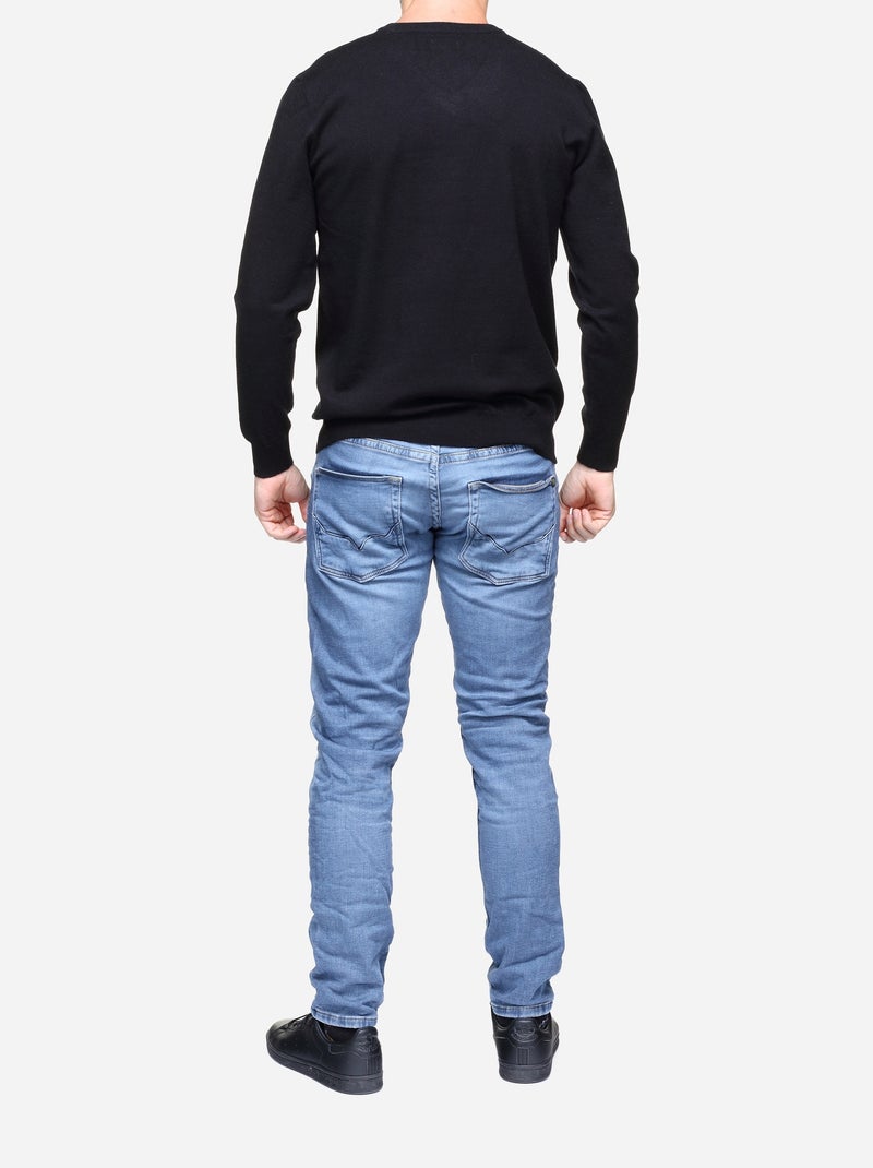 Camisola elegante com gola em V - Yves Enzo Preto - Kiabi