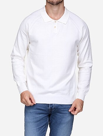 Camisola elegante com gola polo - Frilivin