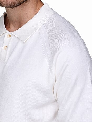 Camisola elegante com gola polo - Frilivin