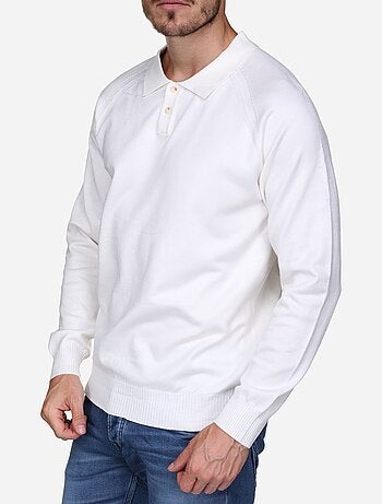 Camisola elegante com gola polo - Frilivin