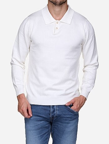 Camisola elegante com gola polo - Frilivin
