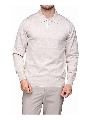 Camisola elegante com gola polo - Frilivin