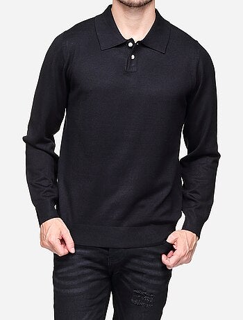 Camisola elegante com gola polo - Frilivin