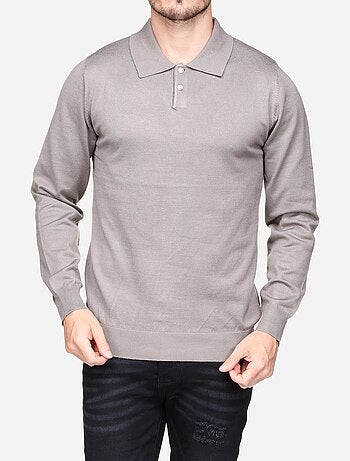 Camisola elegante com gola polo - frilivin