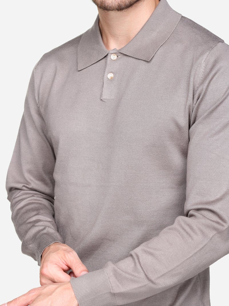 Camisola elegante com gola polo - Frilivin Toupe - Kiabi