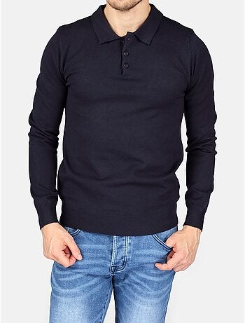 Camisola elegante com gola polo - Kenzarro