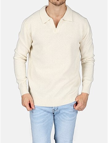 Camisola elegante com gola polo - Kenzarro