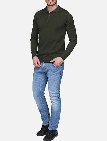 Camisola elegante com gola polo - Kenzarro