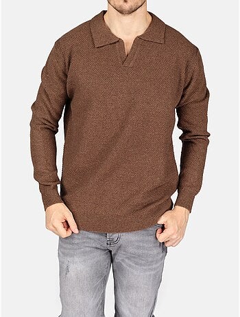 Camisola elegante com gola polo - Kenzarro