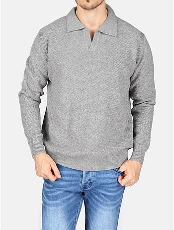Camisola elegante com gola polo - Kenzarro