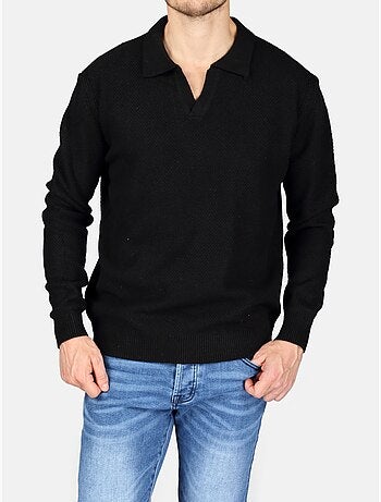 Camisola elegante com gola polo - Kenzarro