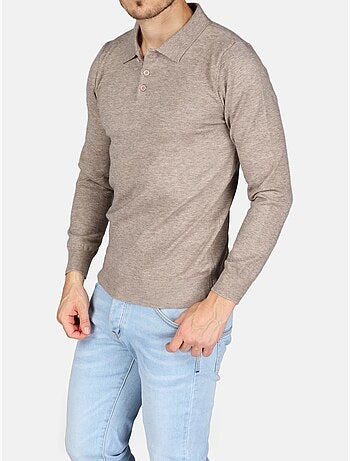 Camisola elegante com gola polo - Kenzarro