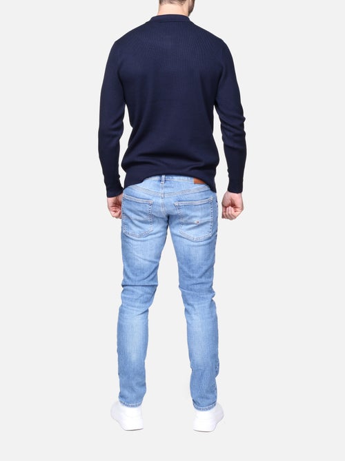 Camisola elegante com gola polo e fecho de correr - Frilivin - Kiabi