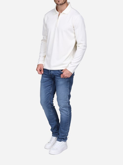 Camisola elegante com gola polo e fecho de correr - Frilivin - Kiabi Camisola elegante com gola polo e fecho de correr - Frilivin - Kiabi