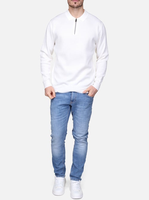 Camisola elegante com gola polo e fecho de correr - Frilivin - Kiabi Camisola elegante com gola polo e fecho de correr - Frilivin - Kiabi
