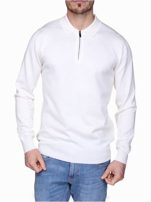 Camisola elegante com gola polo e fecho de correr - Frilivin - Kiabi Camisola elegante com gola polo e fecho de correr - Frilivin - Kiabi